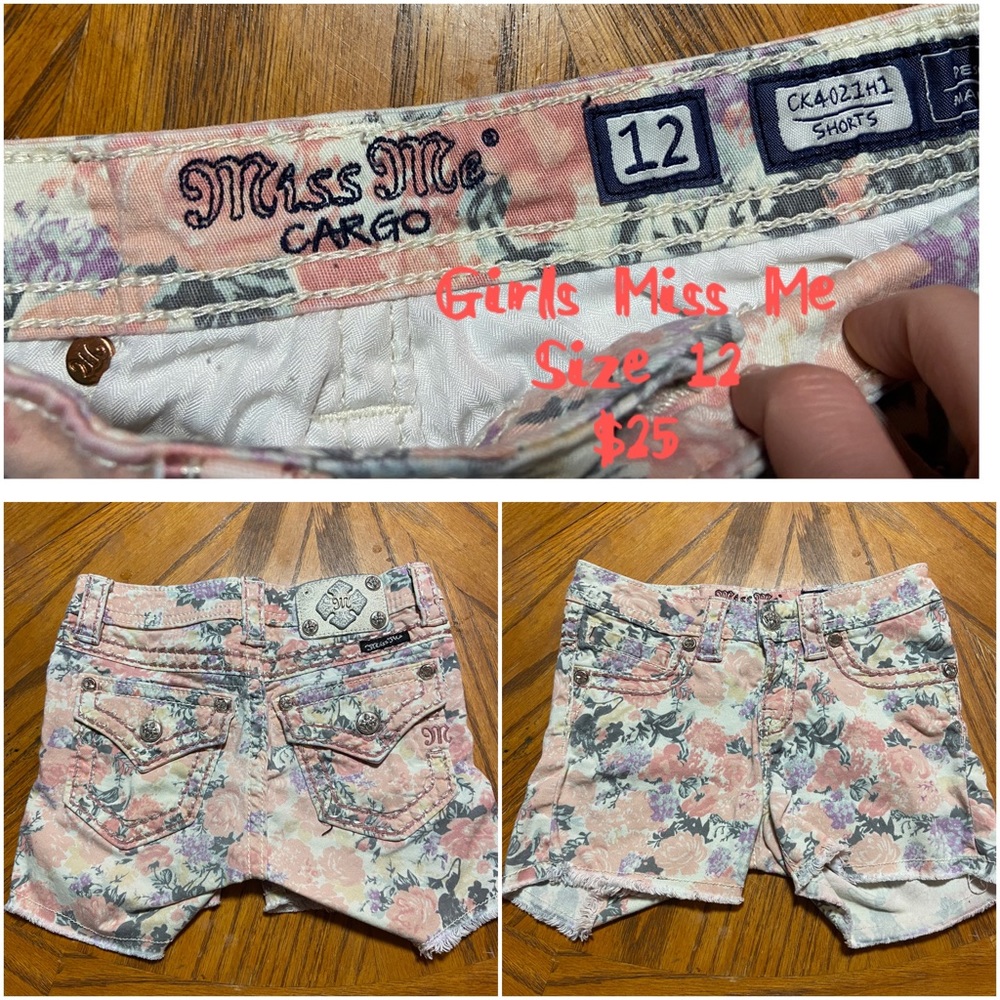 Miss Me, girls size 12, floral print